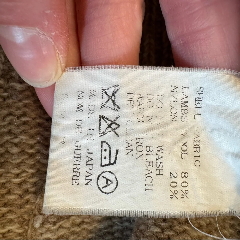 Nom De Guerre Zip Cardigan Wool Blend Sweater Beige Single Pocket Archive